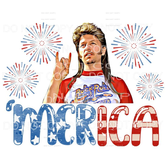 Joe Dirt # 4 Merica Sublimation transfers - Heat Transfer