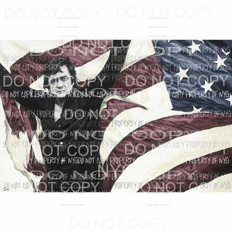 Johnny Cash # 4 Sublimation transfers Heat Transfer