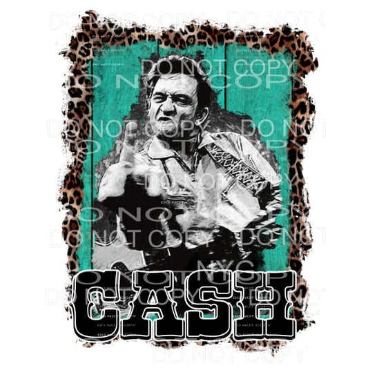 Johnny Cash Leopard Frame Sublimation transfers - Heat 