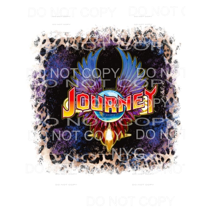 Journey brown leopard print Sublimation transfers - Heat 