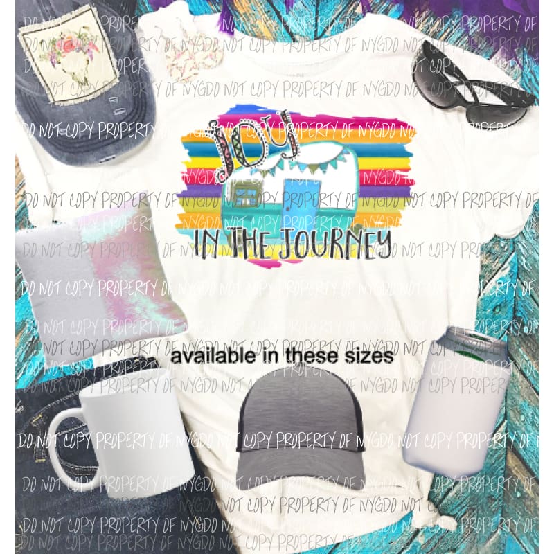 Joy in the journey camper Sublimation transfers Heat Transfer