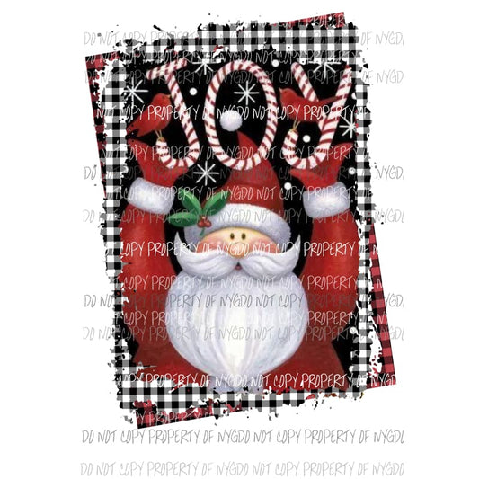 JOY Santa FRAMED Sublimation transfers Heat Transfer