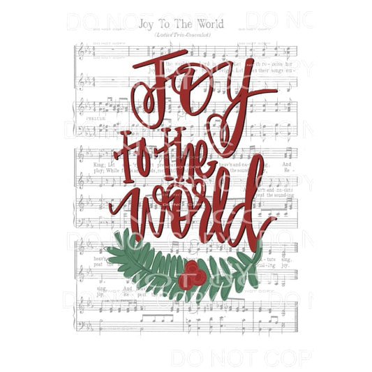 JOY TO THE WORLD # 163 Sublimation transfers - Heat Transfer