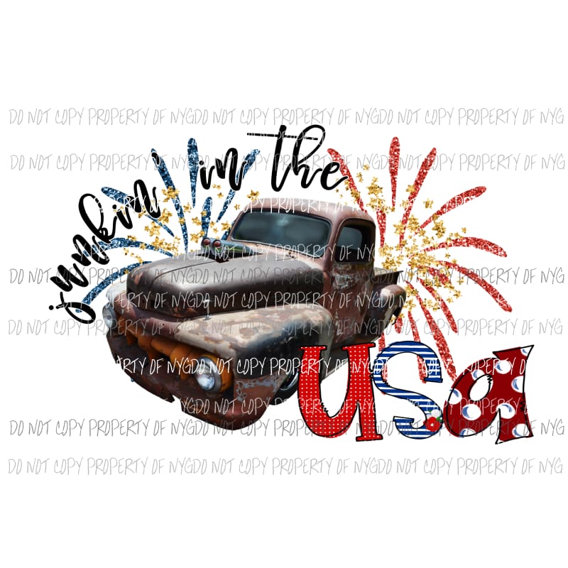 Junkin in the USA Sublimation transfers usa 4th of july america memorial labor day Heat Transfer
