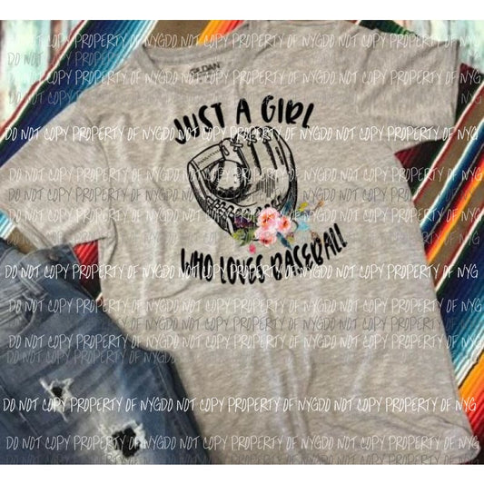 Just a girl who love baseball sublimation transfer Heat Transfer