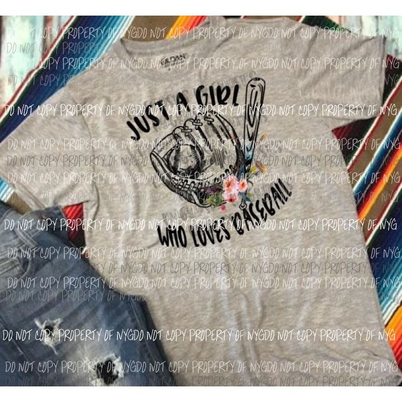 Just a girl who love baseball with bat sublimation transfer Heat Transfer