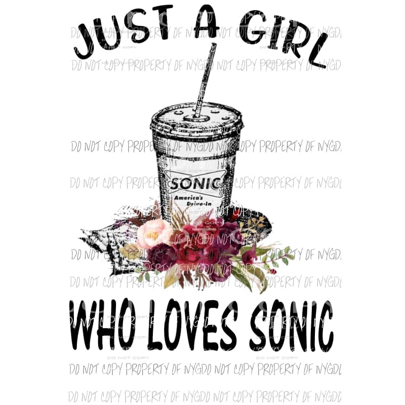 Just A girl who loves Sonic Sublimation transfers Heat Transfer