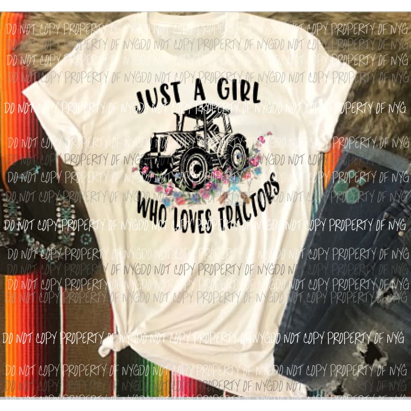 Just a woman who loves her tractors sublimation transfer Heat Transfer
