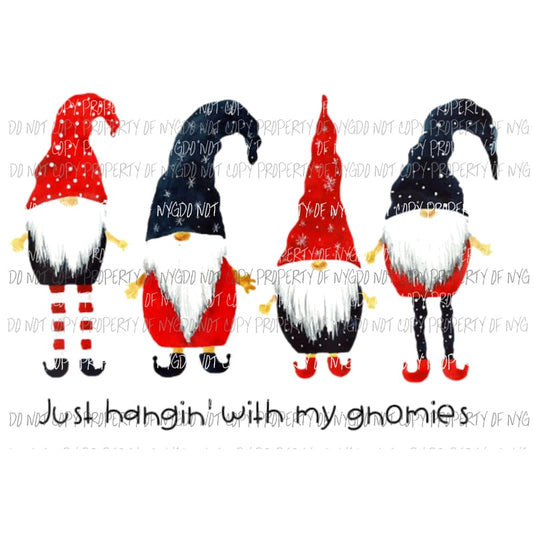 Just Hangin with my Gnomies # 2 Sublimation transfers Heat Transfer