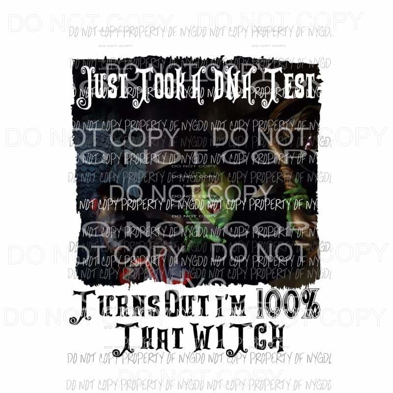 Just took a DNA test wizard of oz 9 witch Sublimation transfers Heat Transfer