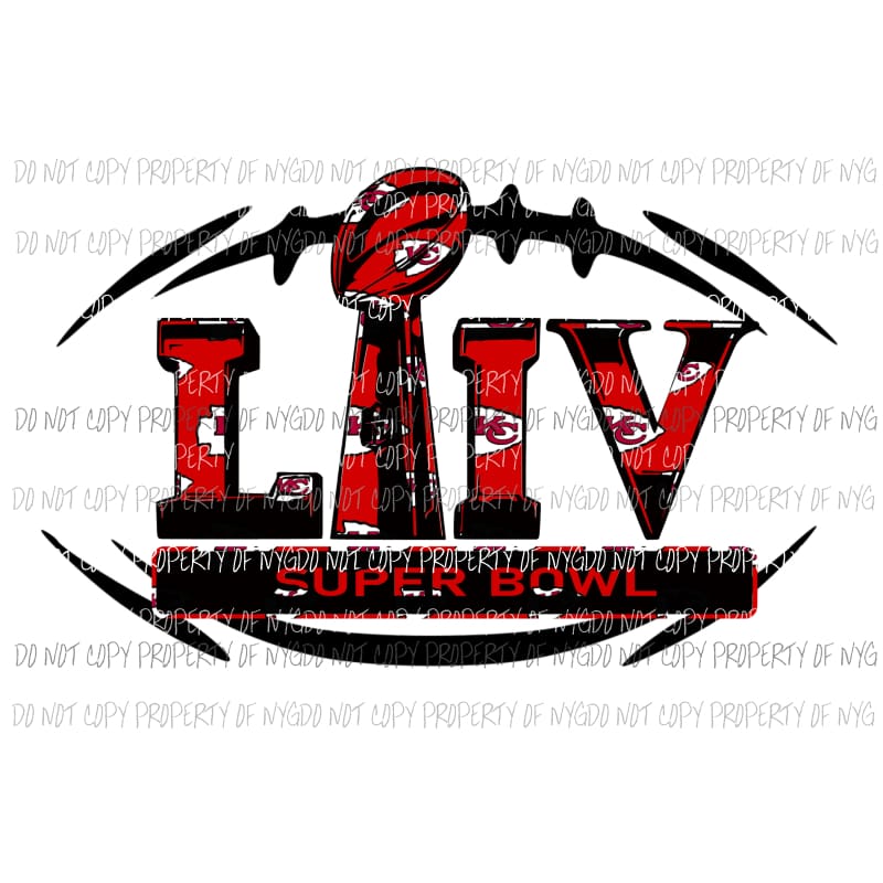 Kansas City Chief Superbowl Champions LIV #2 Sublimation transfers Heat Transfer