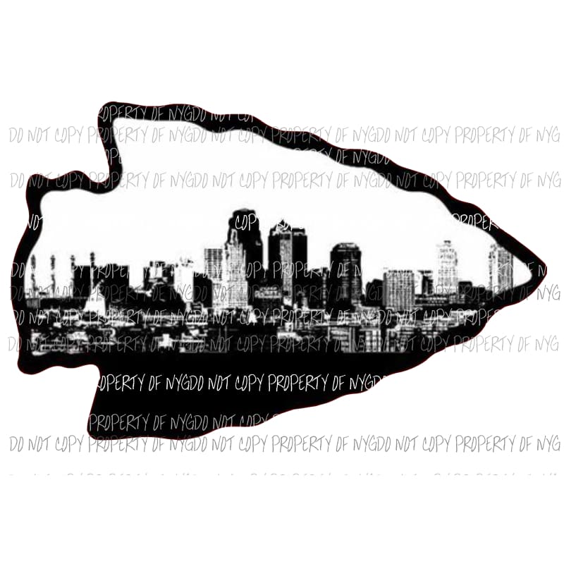 Kansas City Chiefs City arrowhead flowers Sublimation transfers Heat Transfer