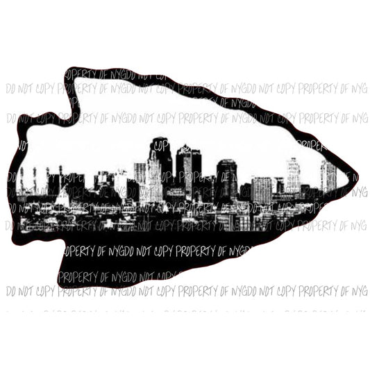 Kansas City Chiefs City arrowhead flowers Sublimation transfers Heat Transfer