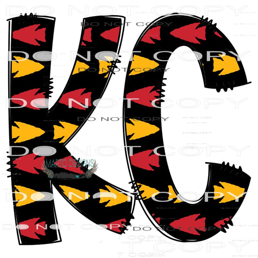 Kansas City Chiefs KC # 3022 Sublimation transfers - Heat