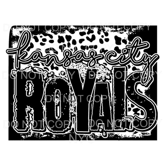 Kansas City Royals Baseball Black Leopard Sublimation 