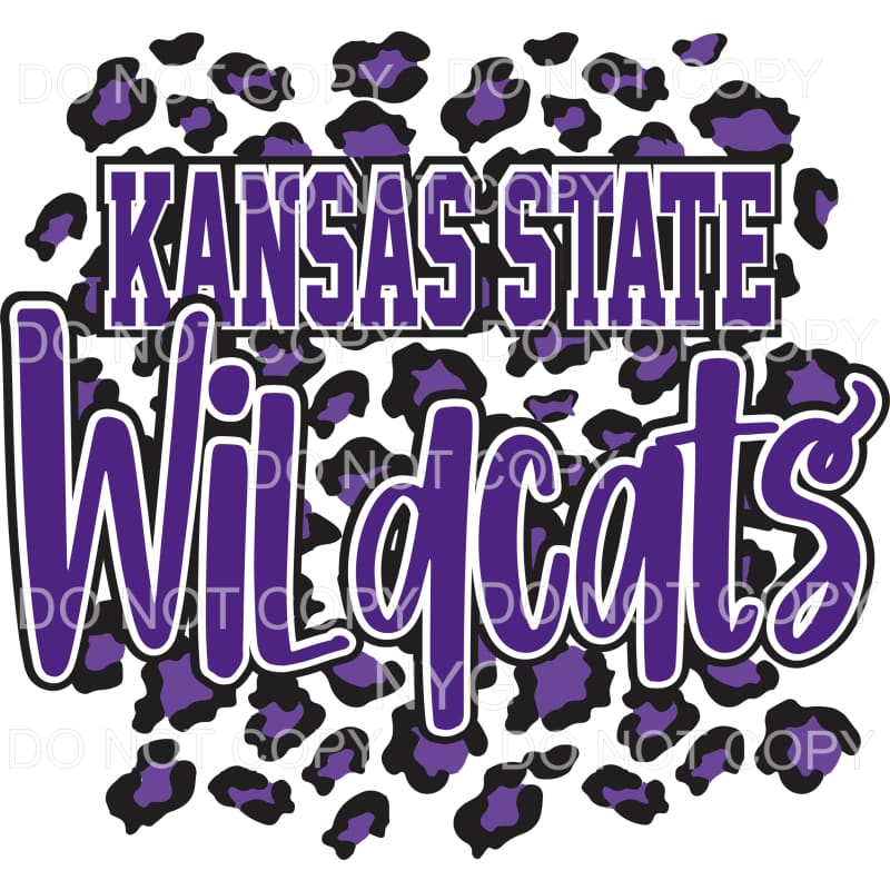 Kansas State Wildcats Football Purple Leopard #1720 