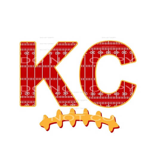 KC Chiefs # 1039 Sublimation transfers - Heat Transfer