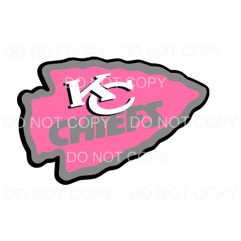 KC Kansas City Chiefs Pink Grey Arrowhead Sublimation 