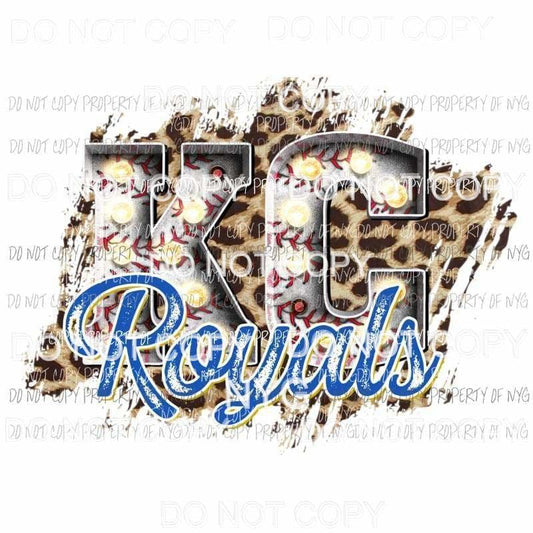KC Royals baseball marquee Kansas City leopard Sublimation transfers Heat Transfer