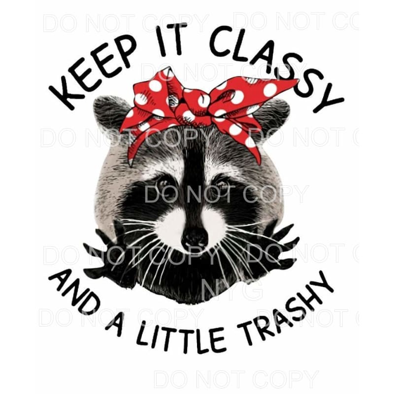Keep It Classy And A Little Trashy Raccoon Red Polka Dot Bow