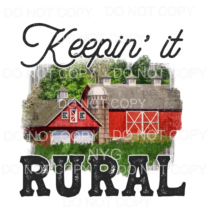 Keepin It Rural Red Barn Sublimation transfers - Heat 