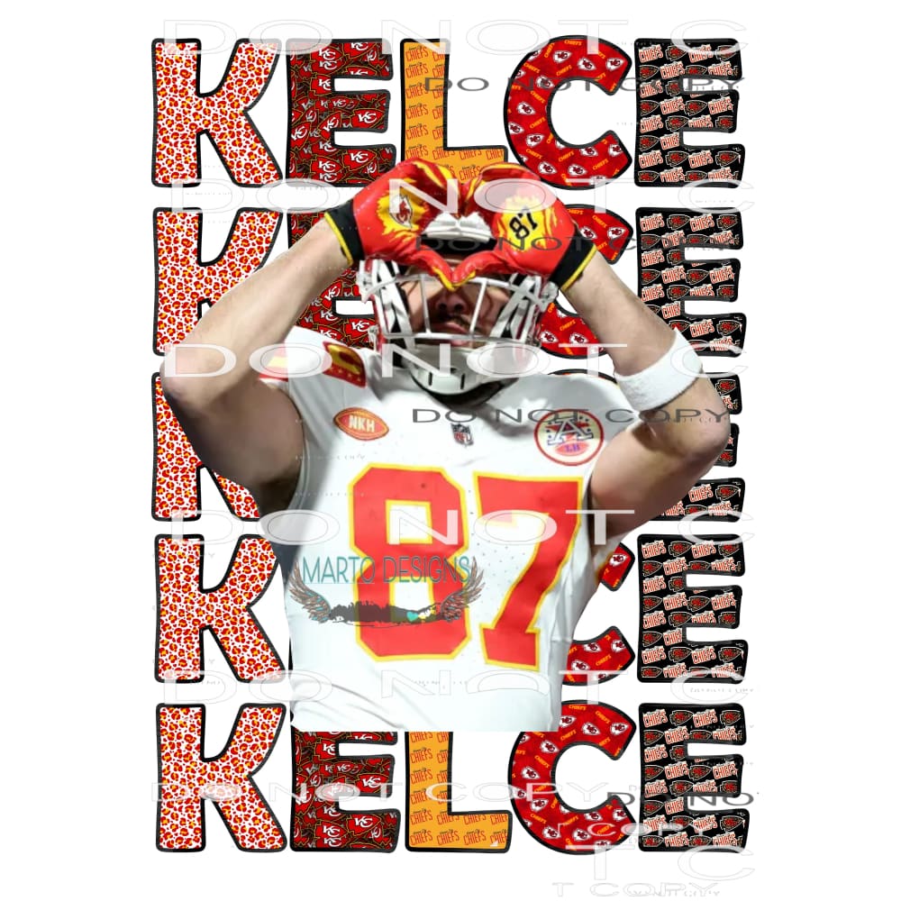 kelce chiefs heart swift # 3333 Sublimation transfers - Heat
