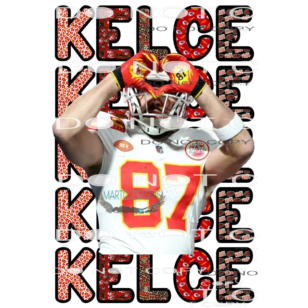 kelce chiefs heart swift # 3334 Sublimation transfers - Heat
