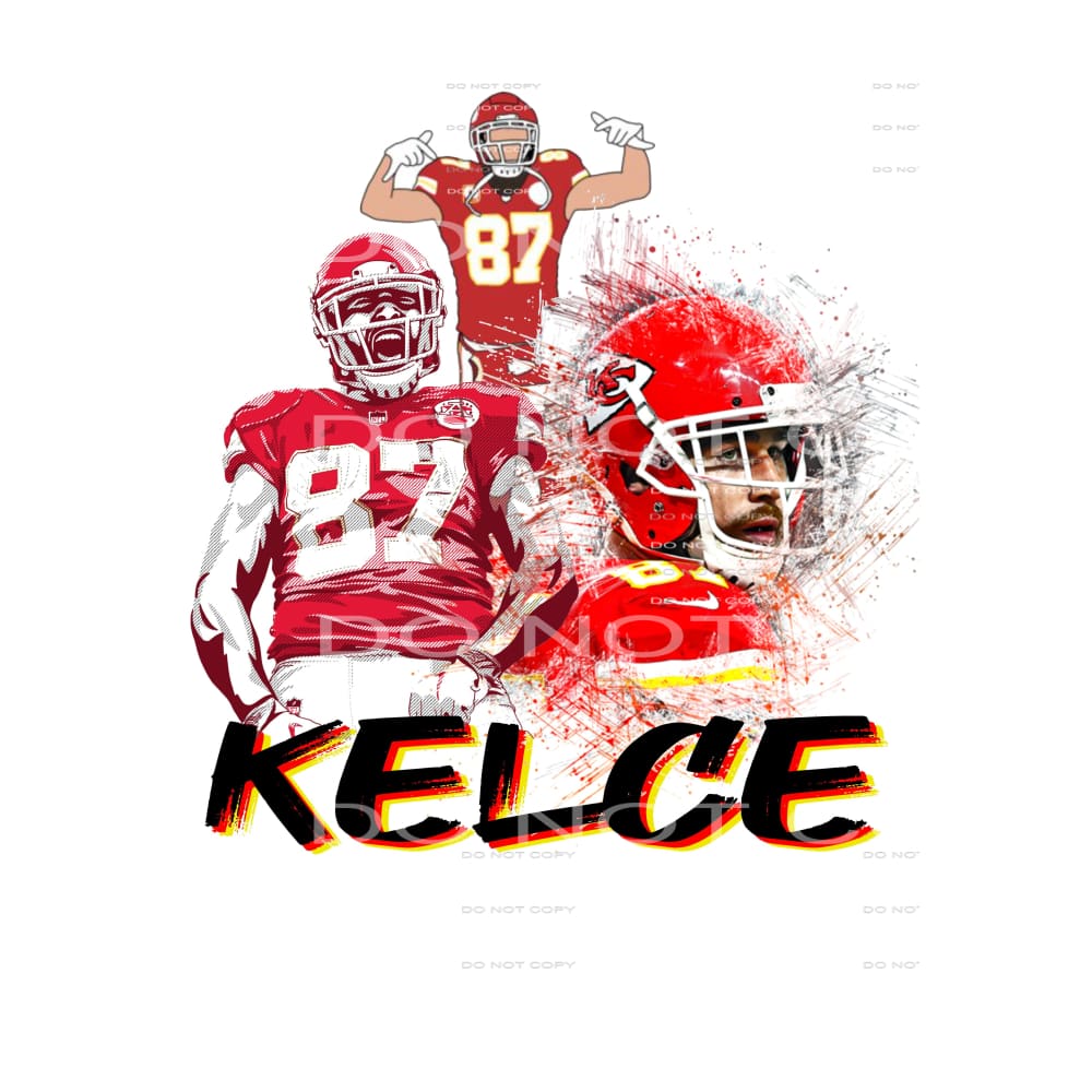kelce KC arrow head chiefs Sublimation transfers - Heat