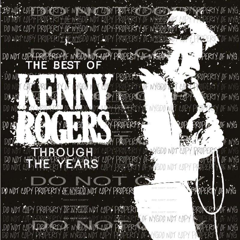 Kenny Rogers # 4 Country Sublimation transfers Heat Transfer