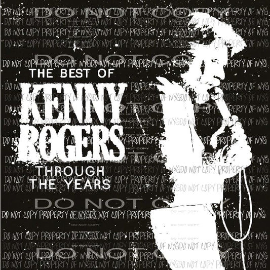 Kenny Rogers # 4 Country Sublimation transfers Heat Transfer