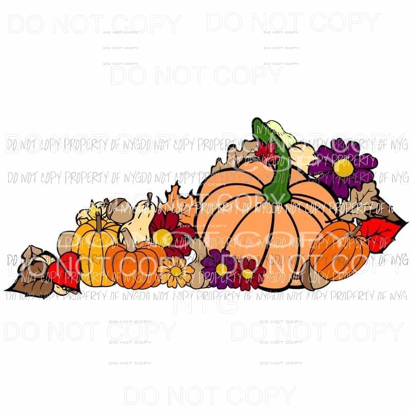 Kentucky Fall pumpkins Sublimation transfers Heat Transfer