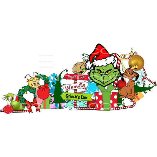 Kentucky Grinch #7470 Sublimation transfers - Heat Transfer