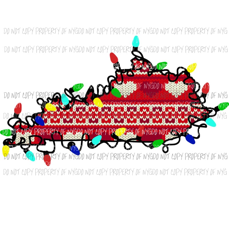 kentucky heart lights sublimation transfers Heat Transfer