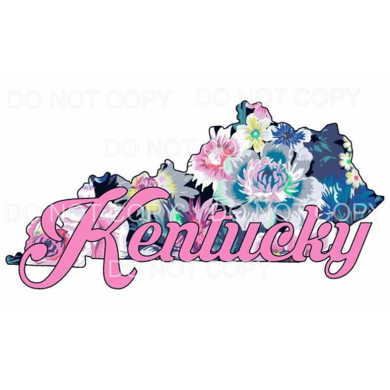 Kentucky Pink Floral Sublimation transfers - Heat Transfer