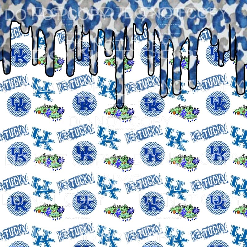 Kentucky Wildcats UK Drip Sheet #3 Sublimation transfers - 