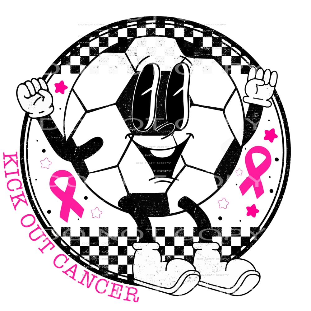 kick out cancer soccer #8332 Sublimation transfers - Heat 