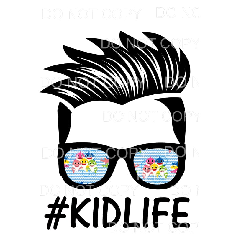 Kid Life baby shark BOY Sublimation transfers - Heat 