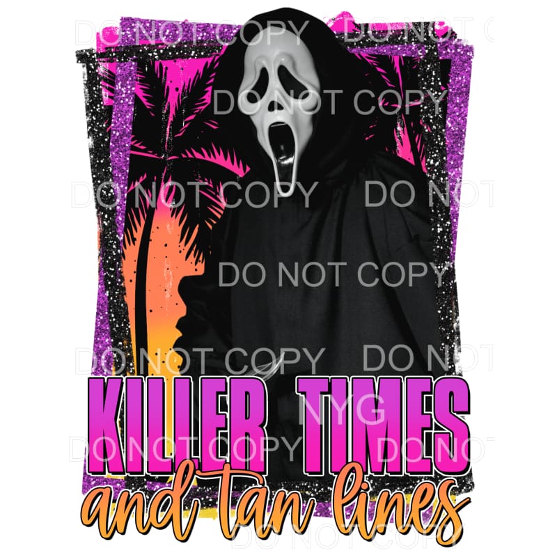 Killer Times and Tan Lines Ghostface Scream Sublimation 