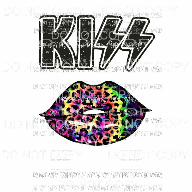 KISS Lips Tie Dye #1 Sublimation transfers Heat Transfer