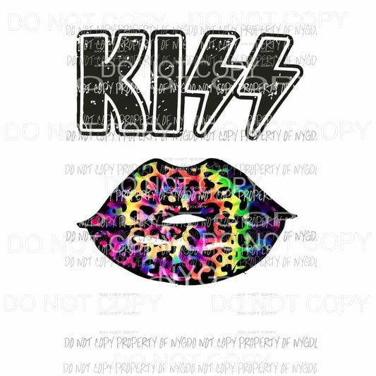 KISS Lips Tie Dye #1 Sublimation transfers Heat Transfer