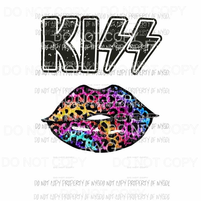 KISS Lips Tie Dye #2 Sublimation transfers Heat Transfer