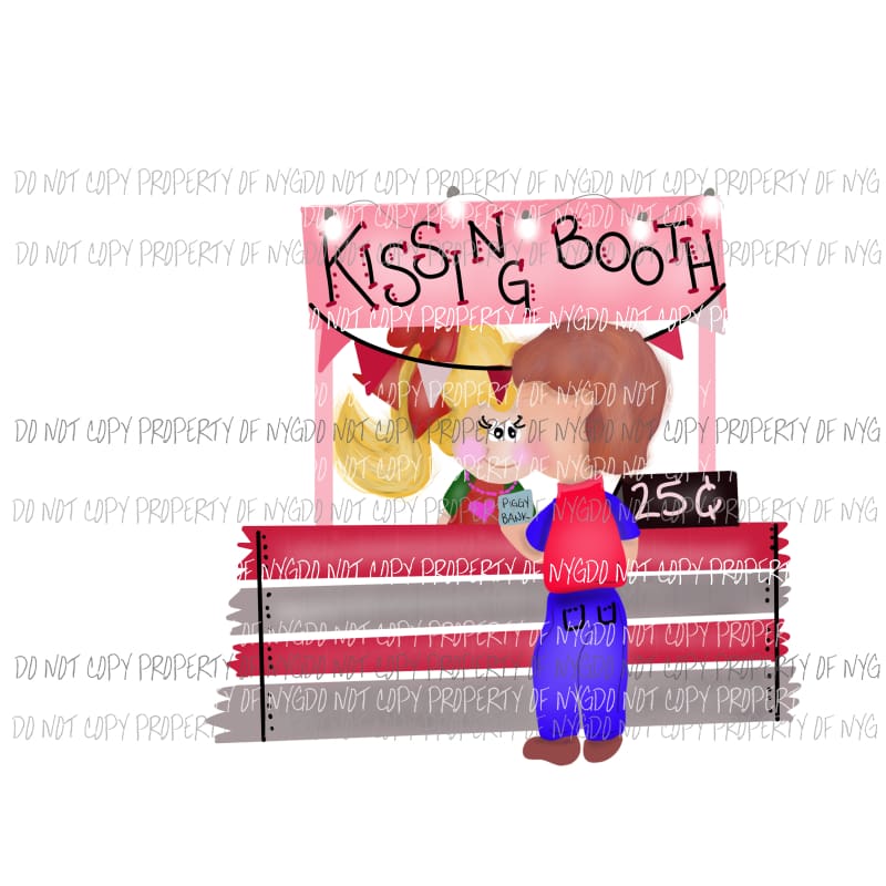 Kissing Booth boy girl Sublimation transfers Heat Transfer