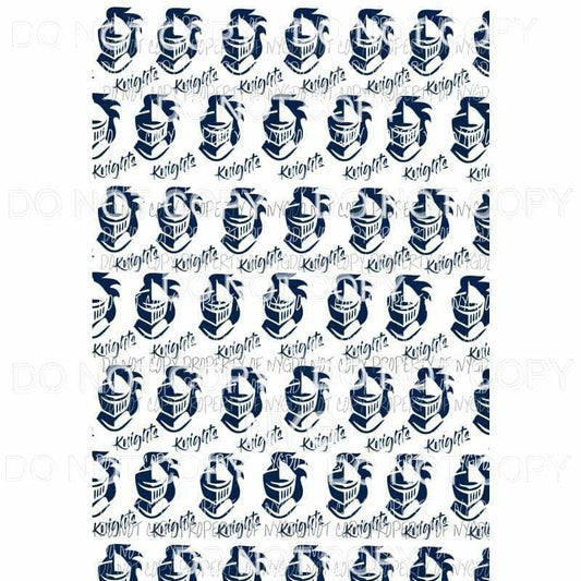 Knights Background #4 blue Sublimation transfers 13 x 9 inches Heat Transfer