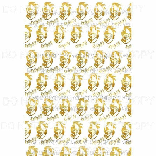 Knights Background #5 gold Sublimation transfers 13 x 9 inches Heat Transfer