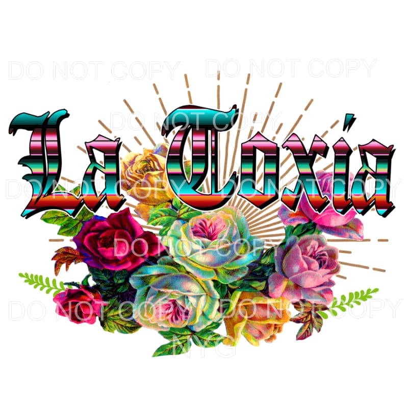 La Toxia Floral Serape Letters Sublimation transfers - Heat 