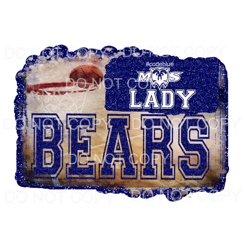 Lady Bears Basketball Sublimation transfers - Heat Transfer