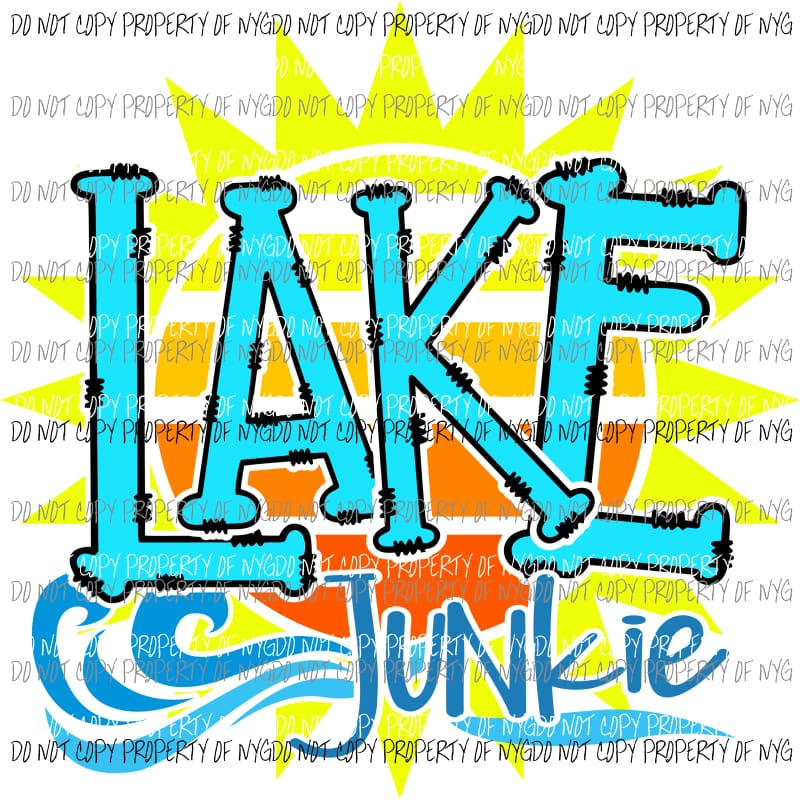 Lake Junkie #1 Sublimation transfers Heat Transfer