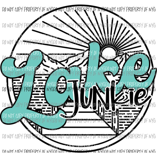 Lake Junkie Circle #1 Sublimation transfers Heat Transfer