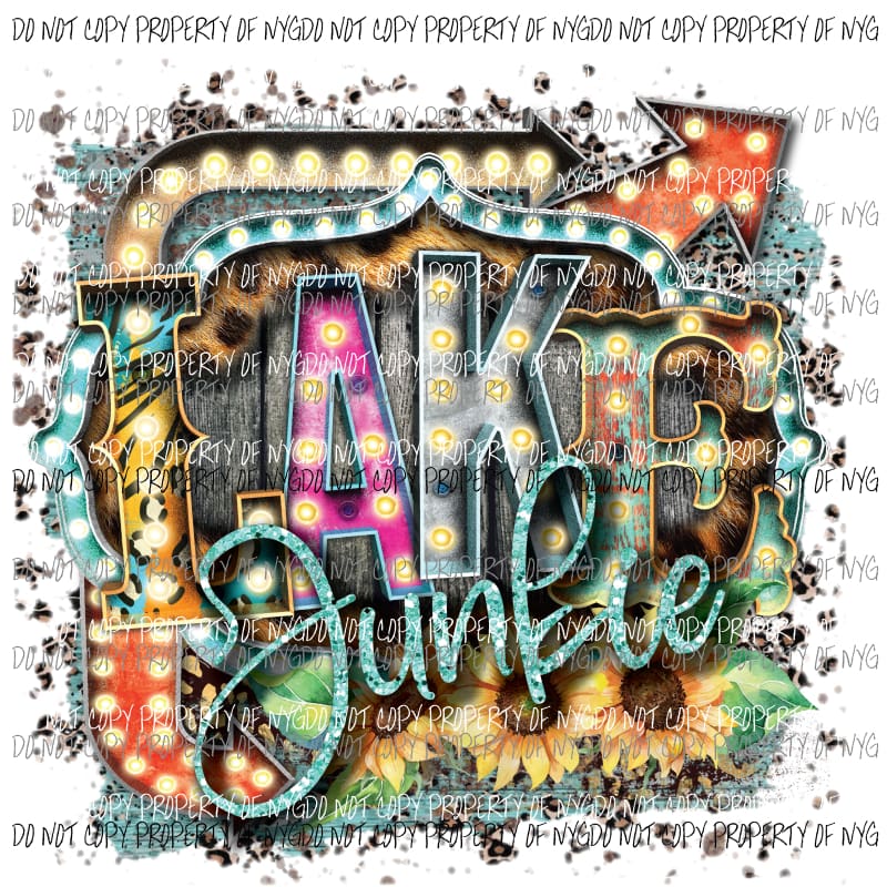 Lake Junkie Marquee Leopard Sublimation transfers Heat Transfer