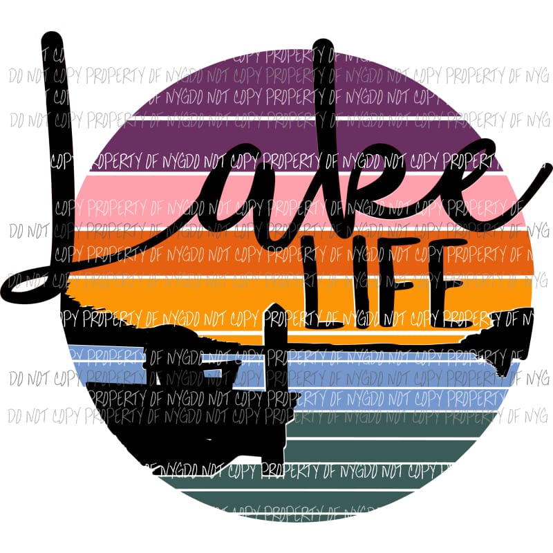 Lake Life # 8 Sublimation transfers Heat Transfer